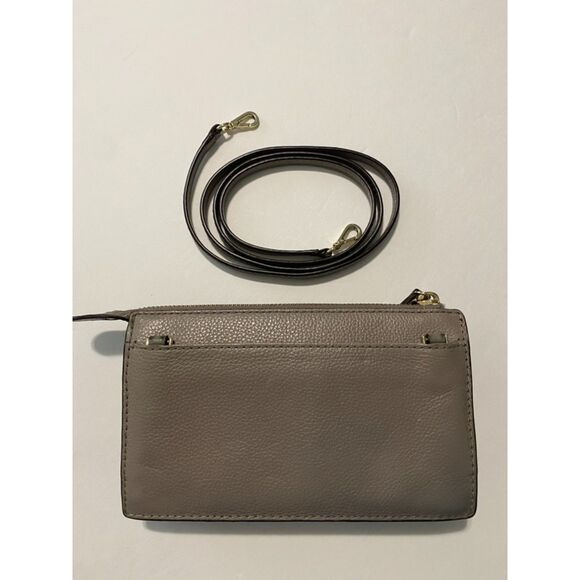 Kate Spade Jackson Crossbody Bag Slate Gray Pebbled Leather Wallet Clutch - Picture 2 of 12